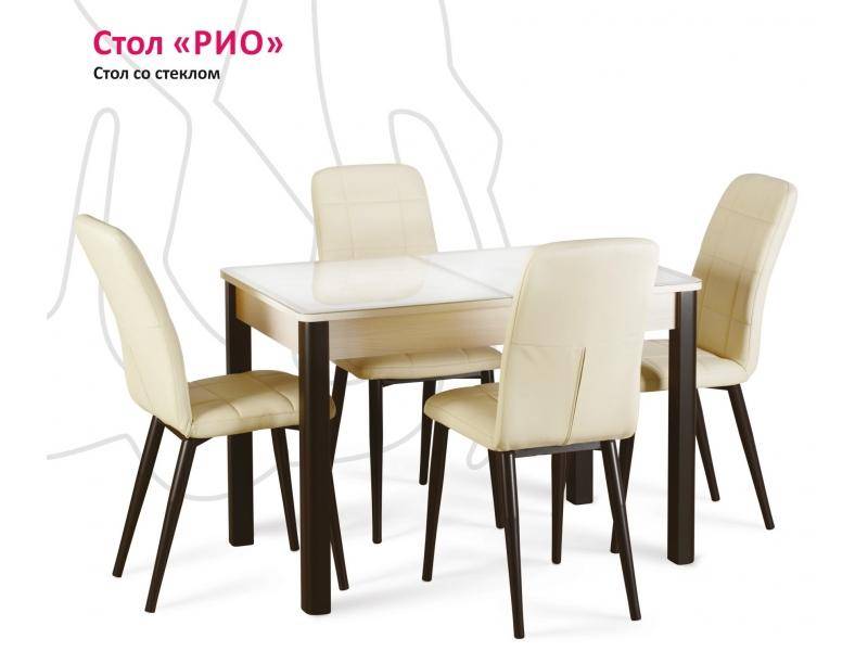 стол со стеклом рио в Нижневартовске