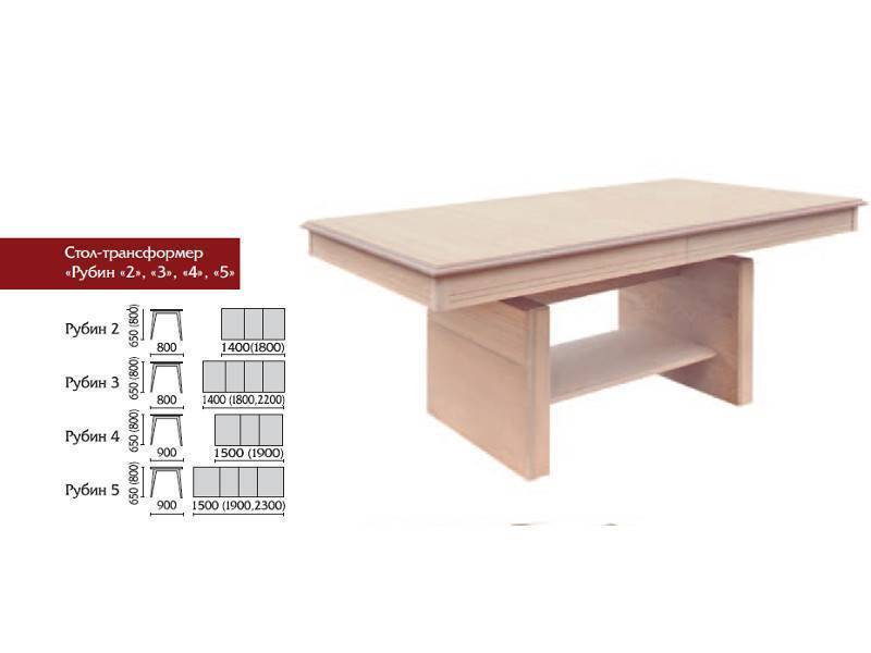 стол рубин 2,3,4,5 в Нижневартовске