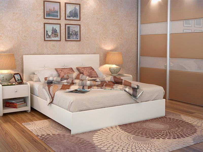 белая кровать maya в Нижневартовске