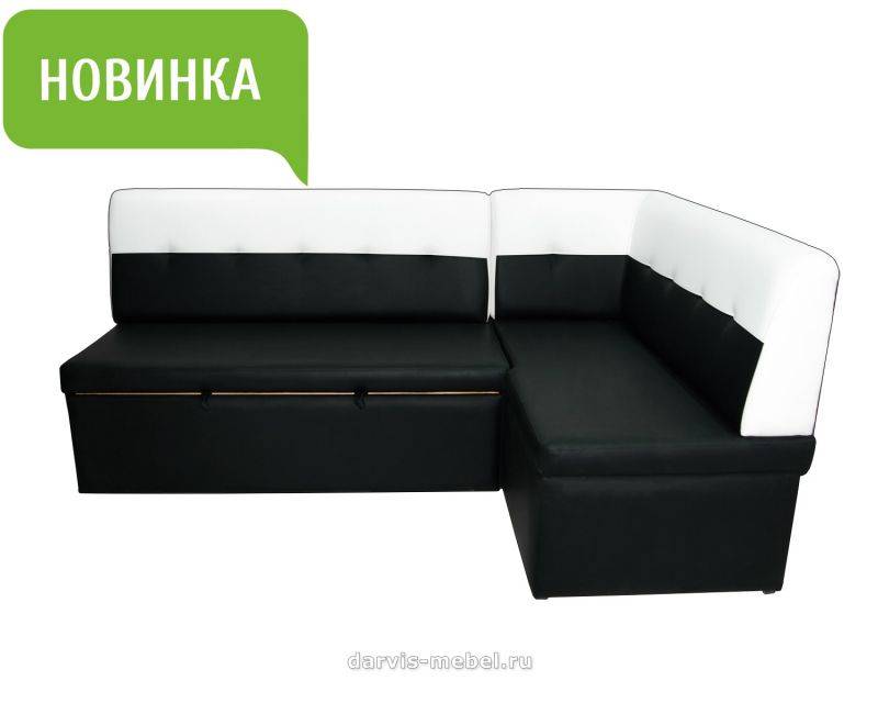 черно-белый кухонный уголок комфорт в Нижневартовске