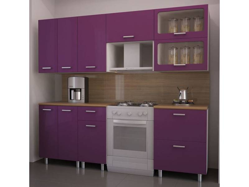 кухонный гарнитур прямой фиолет в Нижневартовске