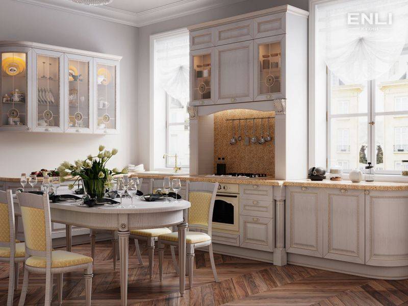 кухня мишель шампань в классическом стиле в Нижневартовске