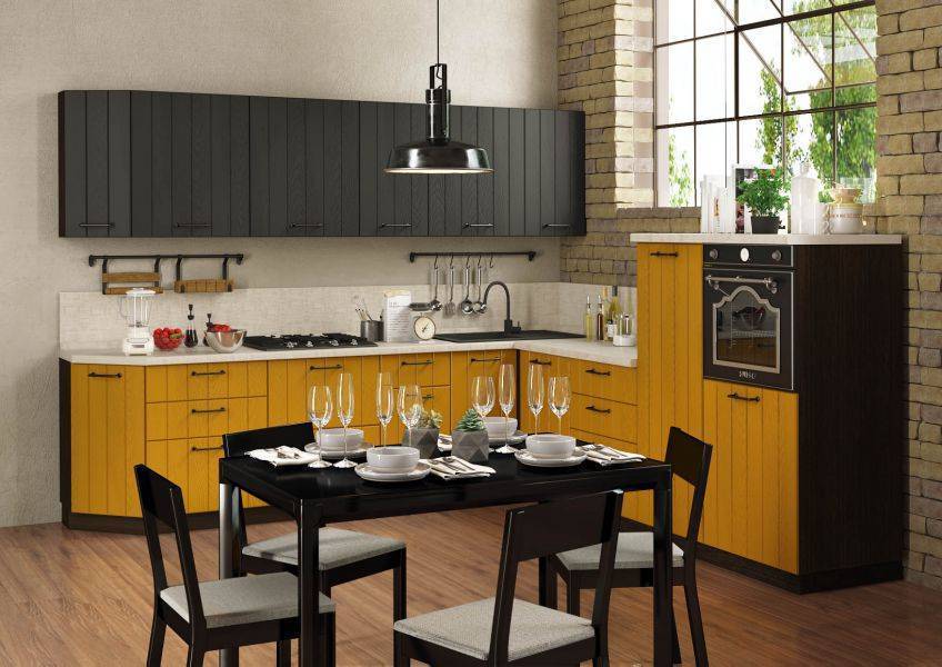 кухонный гарнитур мдф роялвуд горчица в Нижневартовске