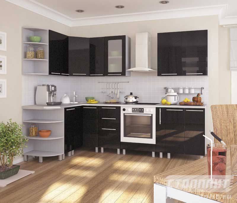 угловая кухня черная в Нижневартовске