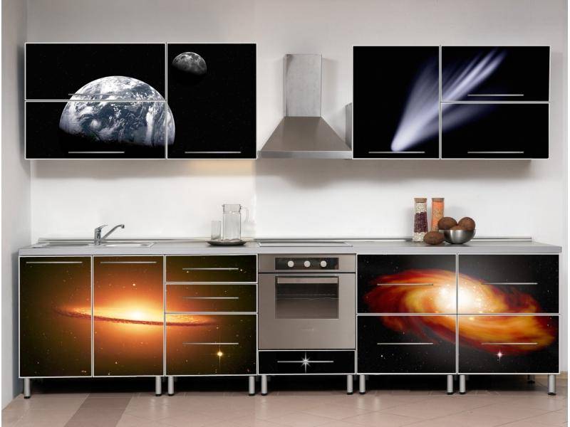 темный кухонный гарнитур космос в Нижневартовске
