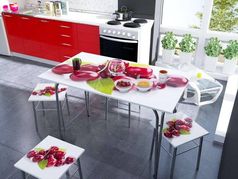 стол мдф вишня в Нижневартовске