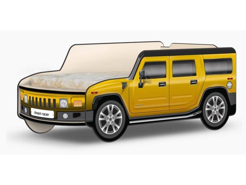 кровать-машина джип хаммер классик жёлтый в Нижневартовске