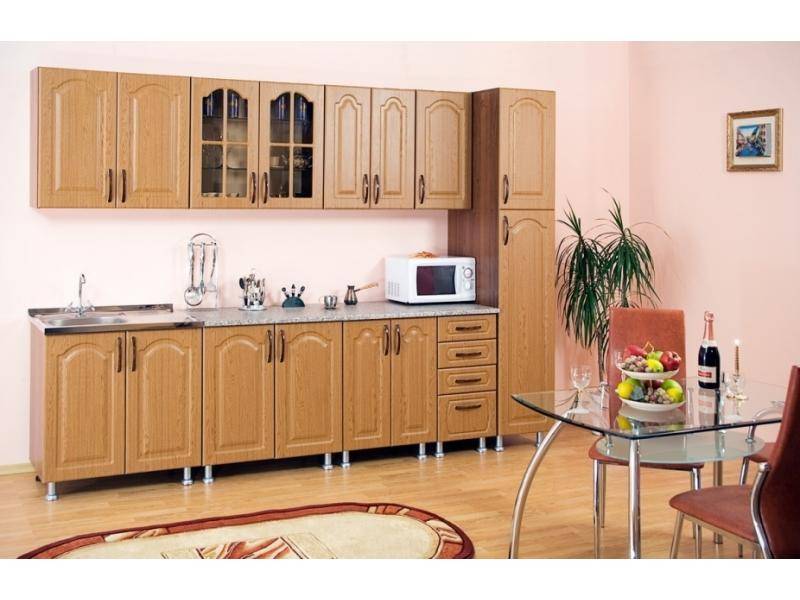 кухня прямая вета-2 дуб-темный в Нижневартовске