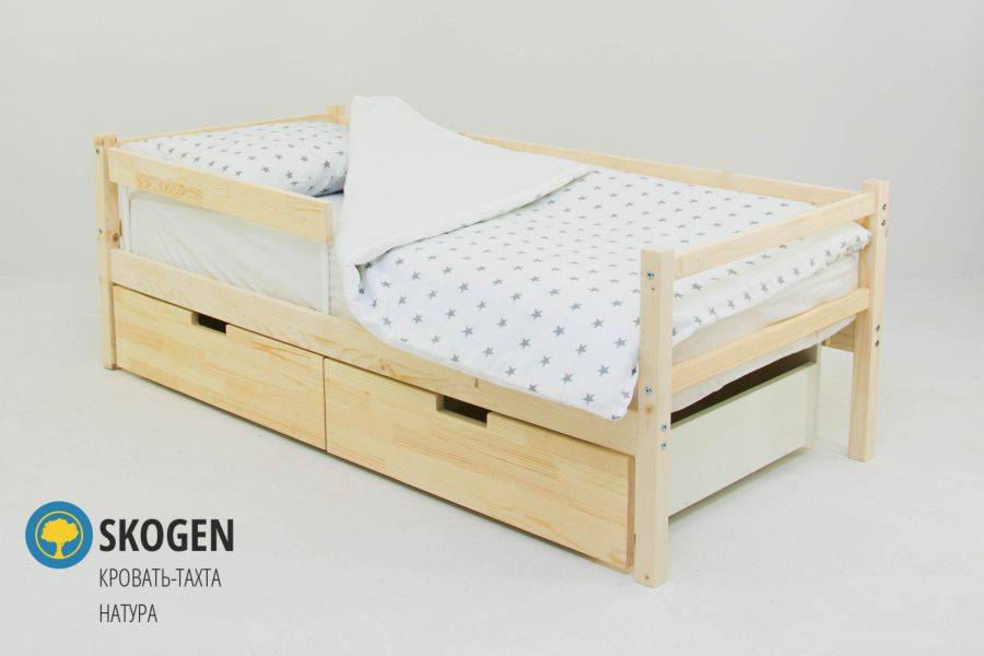 детская деревянная кровать-тахта бельмарко skogen натура в Нижневартовске
