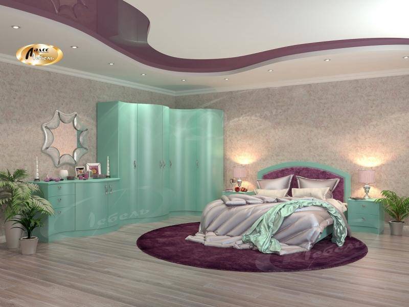 дорогая спальня в зеленом цвете каприз в Нижневартовске