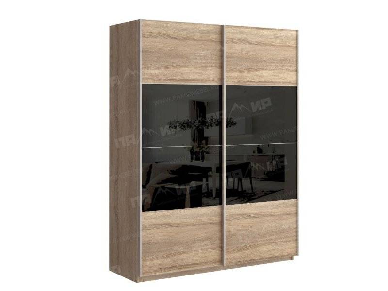 шкаф-купе браво сонома / сонома / лакобель чёрная в Нижневартовске