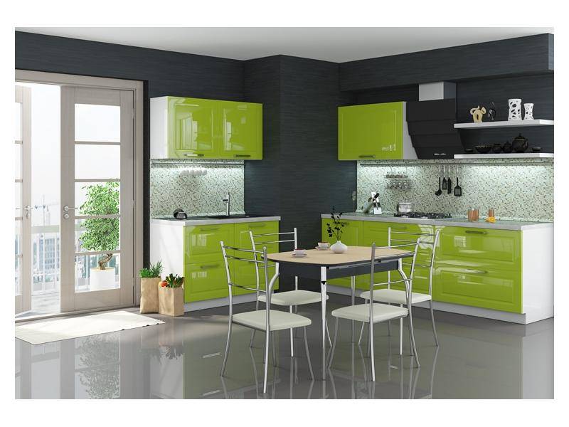 кухня в зеленом цвете м 22 в Нижневартовске