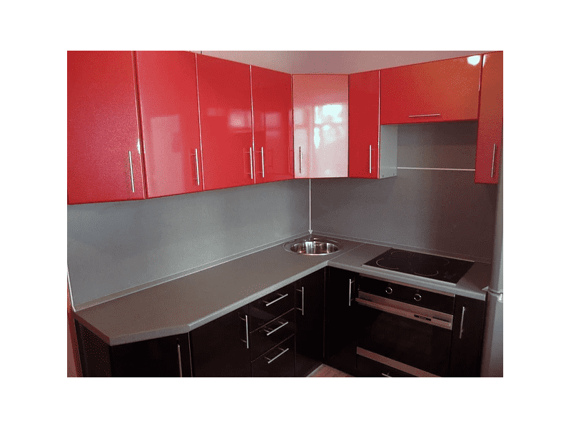 кухонный гарнитур красно-черный в Нижневартовске
