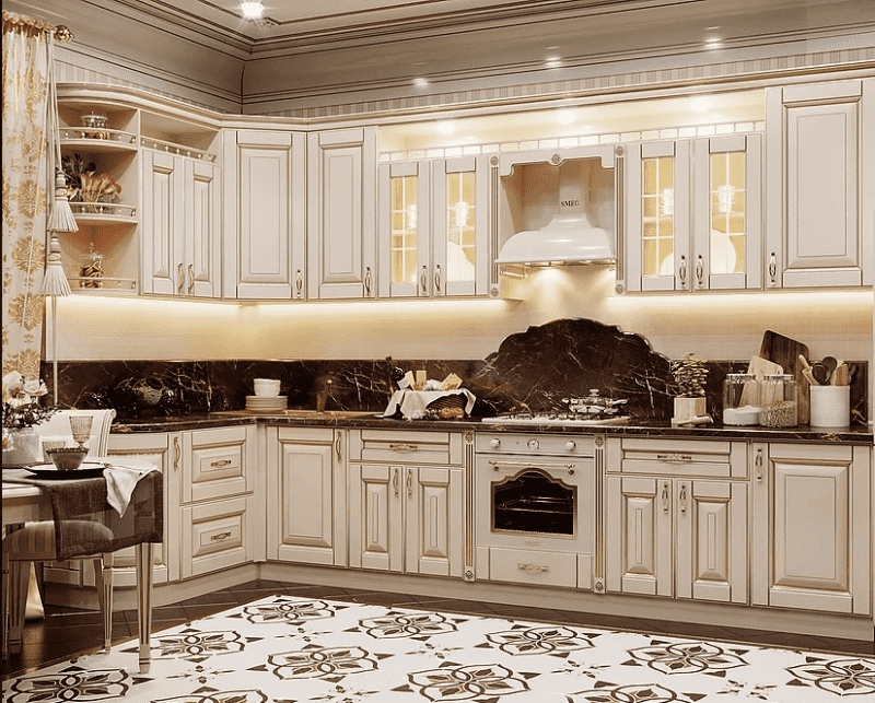 угловая кухня классика мдф в Нижневартовске