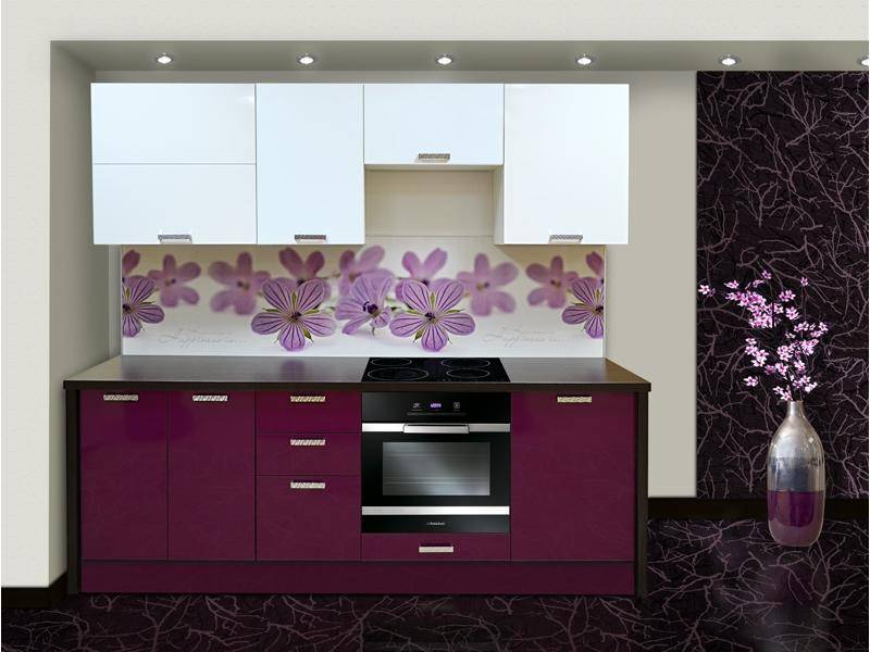 пластиковая прямая кухня в Нижневартовске