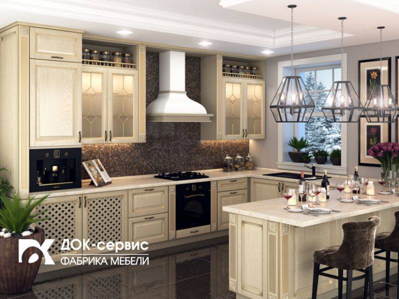 кухня угловая из массива березы в Нижневартовске