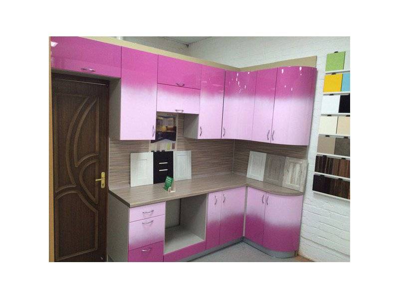 угловая кухня фасады эмаль в Нижневартовске