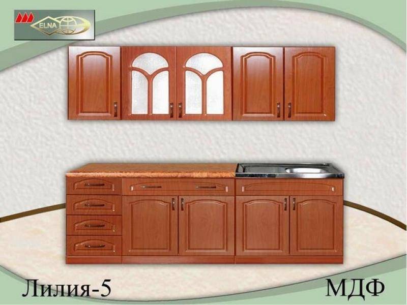 кухня прямая лилия 5 (мдф) в Нижневартовске
