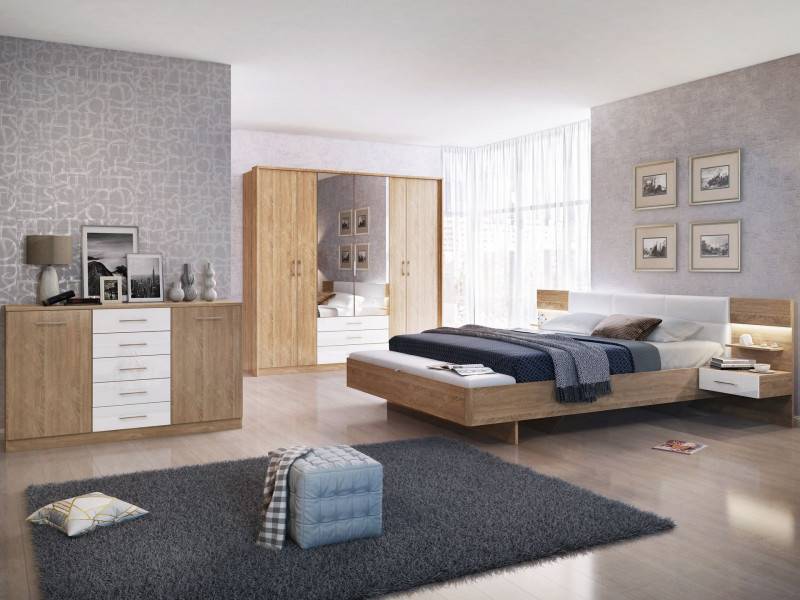 спальный гарнитур беата (дуб сонома-белый бриллиант в Нижневартовске