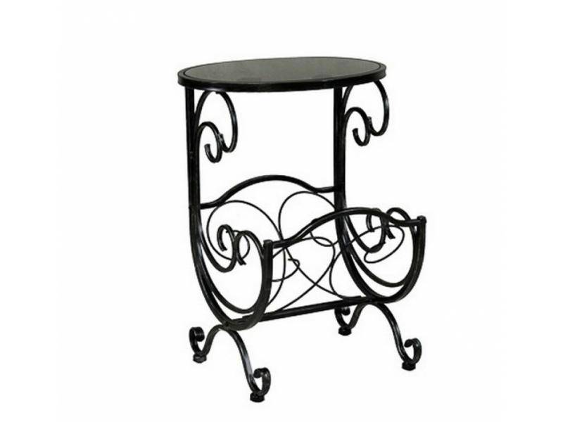 стол журнальный металлический с коваными элементами-1681к в Нижневартовске