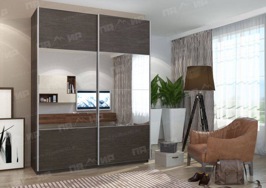 шкаф-купе браво венге / зеркало / венге в Нижневартовске
