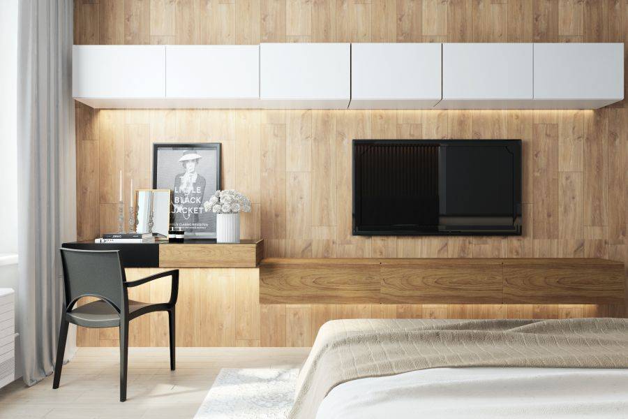 стенка под тв и рабочее место в спальню в Нижневартовске