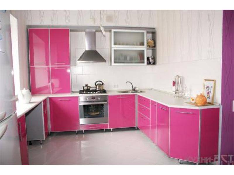 кухонный гарнитур угловой розовый дым в Нижневартовске