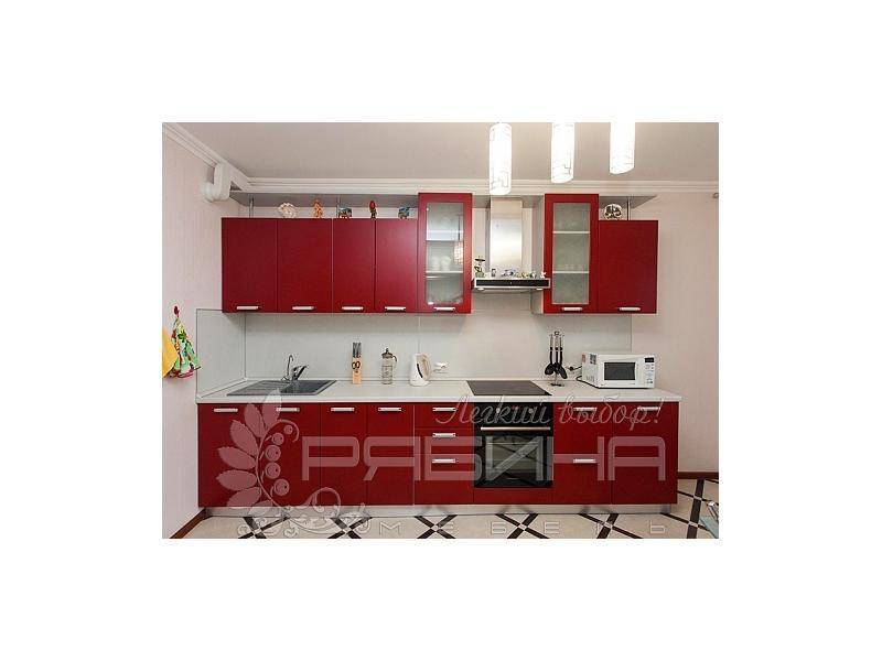 красная модель кухни бордо кристалл в Нижневартовске