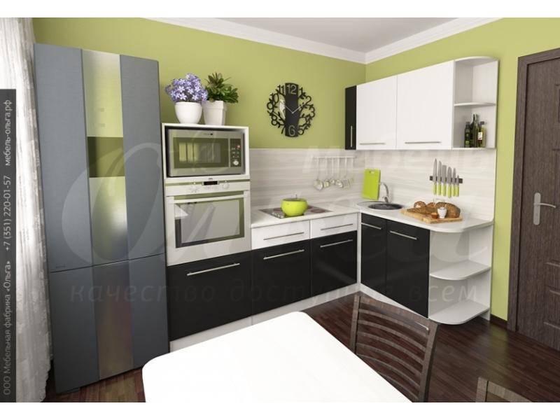 черно-белая кухня незабудка в Нижневартовске