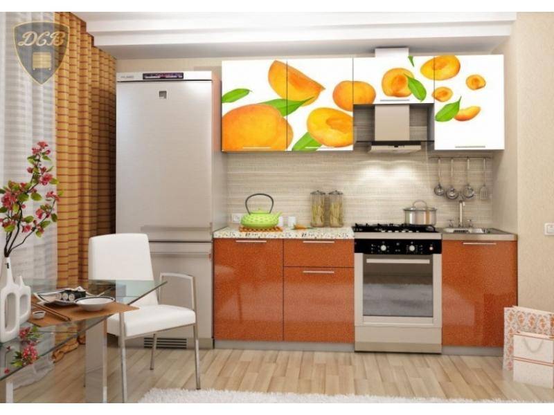 кухня с фотопечатью абрикос в Нижневартовске