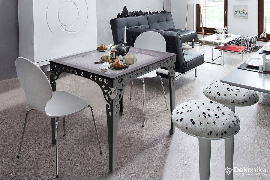 обеденный стол квадратный черный в Нижневартовске