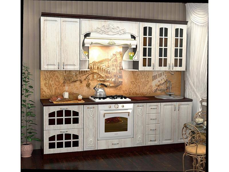 белая прямая кухня dolce vita-25 в Нижневартовске