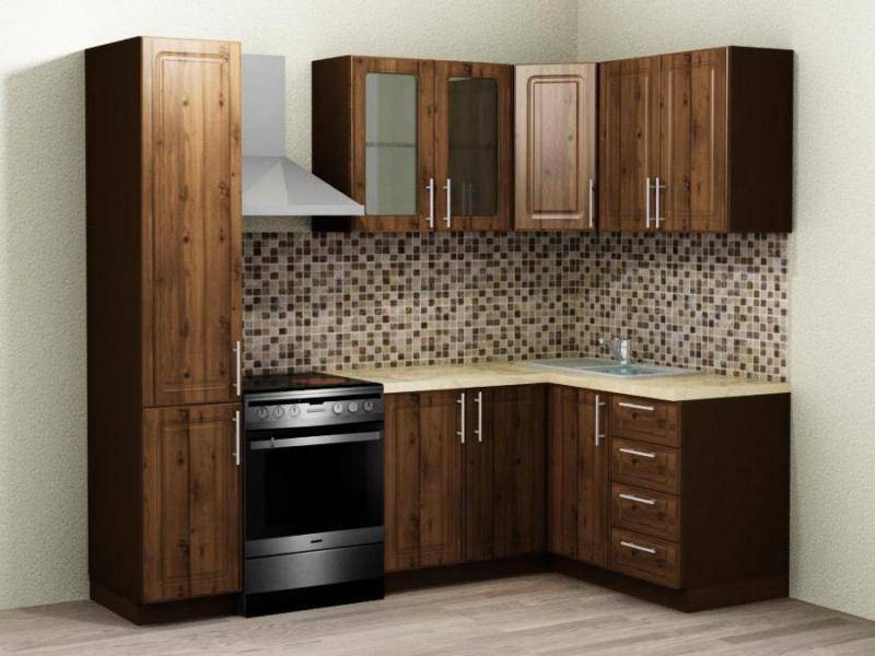 кухонный гарнитур угловой дерево в Нижневартовске