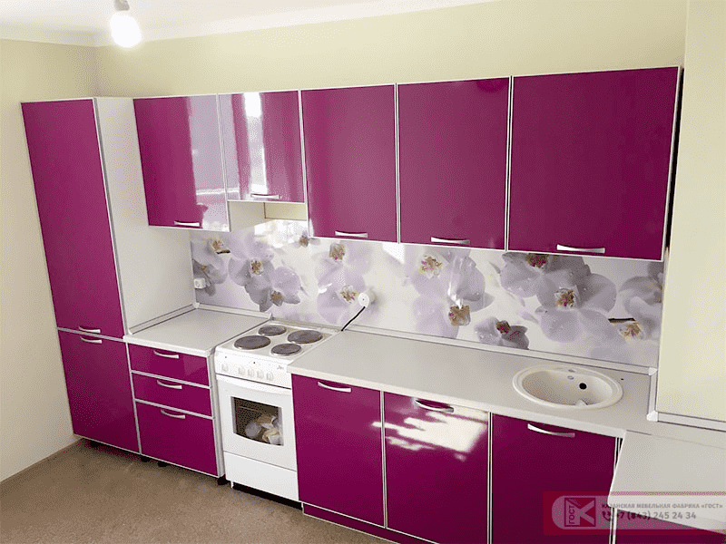 кухня модерн фуксия в Нижневартовске