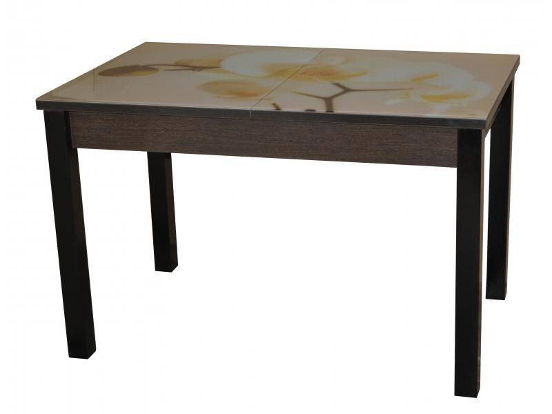 стол квадро плюс со стеклом с деревянными ногами в Нижневартовске