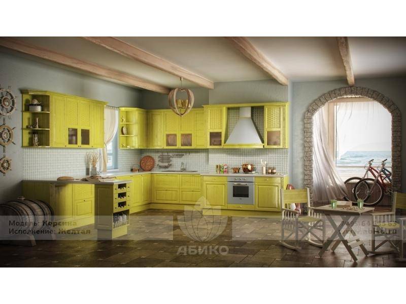 кухня корсика желтая массив в Нижневартовске