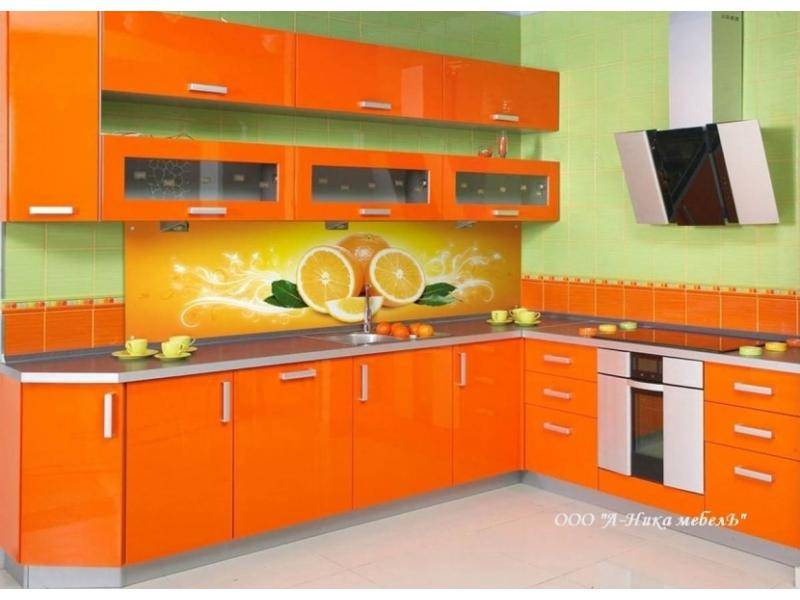 оранжевый кухонный гарнитур апельсин в Нижневартовске
