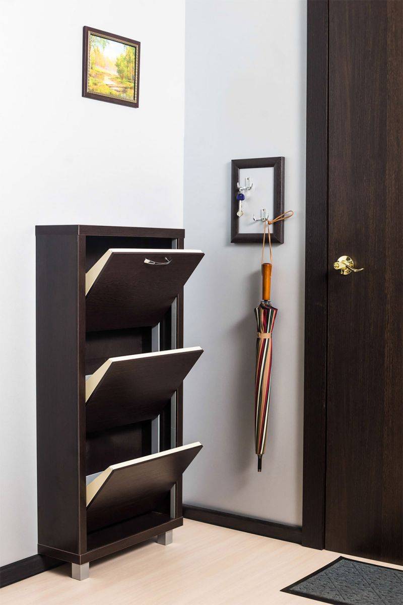 обувной шкаф 3-х секционный люкс фасад лдсп в Нижневартовске