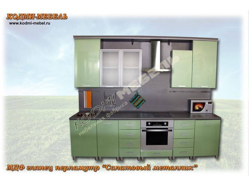 кухонный гарнитур салатовый металлик в Нижневартовске