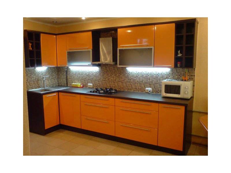 угловая кухня фасады эмаль в Нижневартовске