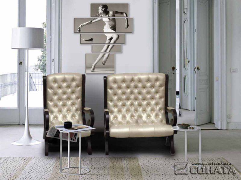 диван 2-х местный vintage и кресло vintage в Нижневартовске