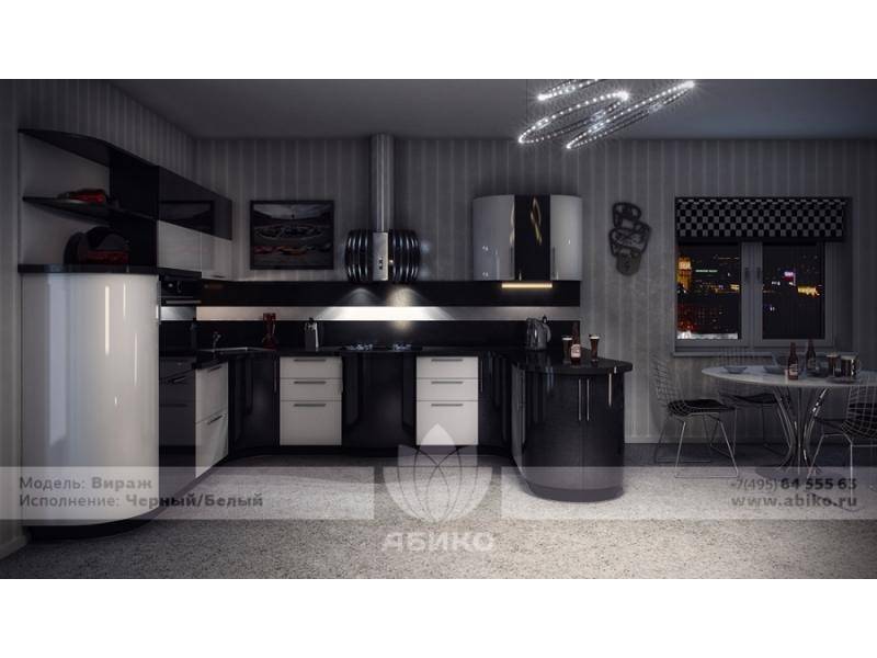 кухня вираж черный/белый в Нижневартовске