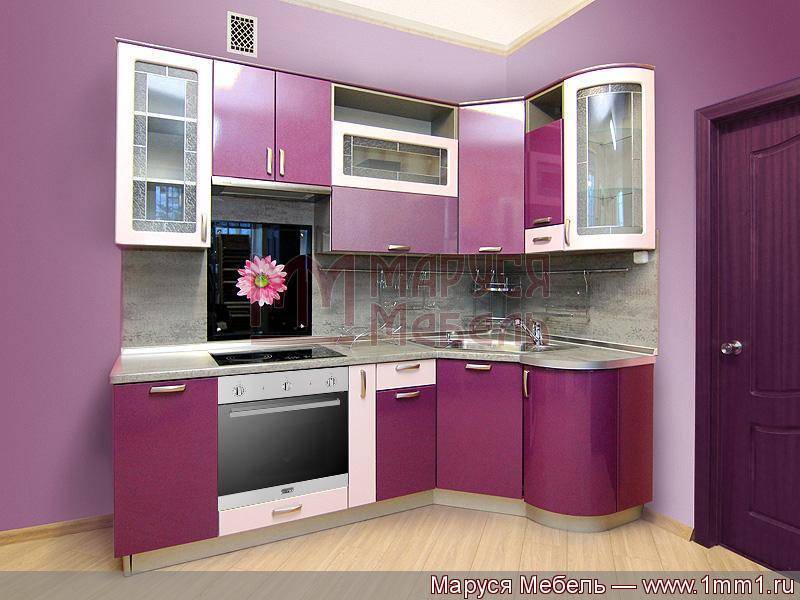 кухня угловая фиолетовая пвх в Нижневартовске
