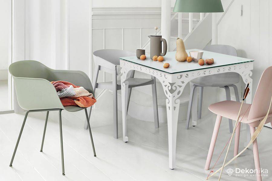 обеденный стол квадратный белый в Нижневартовске