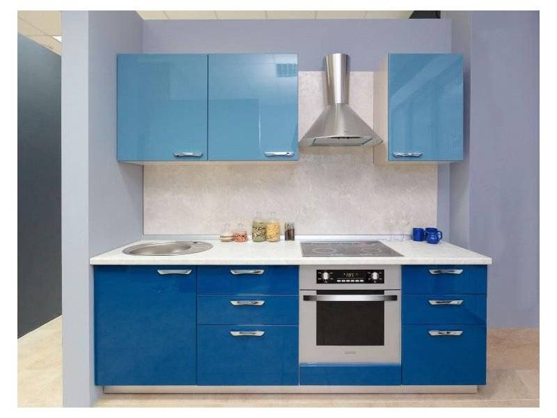 яркая кухня с глянцевым фасадом брайт в Нижневартовске