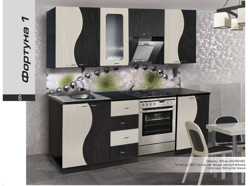 кухонный гарнитур прямой фортуна 1 в Нижневартовске
