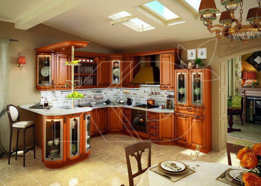 классическая кухня елизавета из массива бука в Нижневартовске