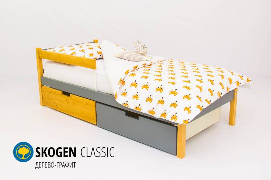 детская кровать skogen classic дерево-графит в Нижневартовске