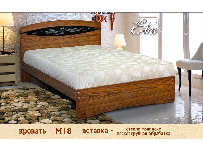 кровать со стеклянной вставкой ева м18 в Нижневартовске
