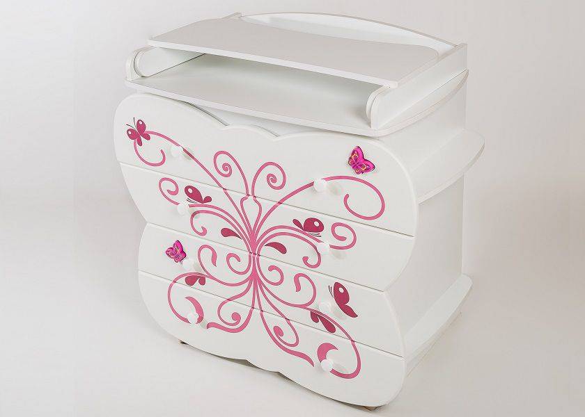 комод сафаня бабочка с пеленальным столиком в Нижневартовске